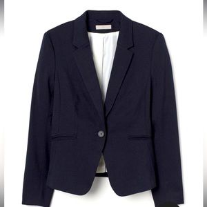 H&M fitted blazer in navy blue